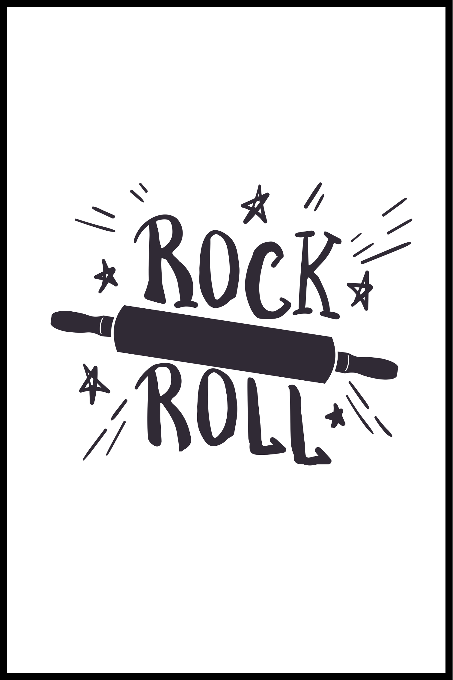 Billede af Rock roll plakat - 21x30 cm