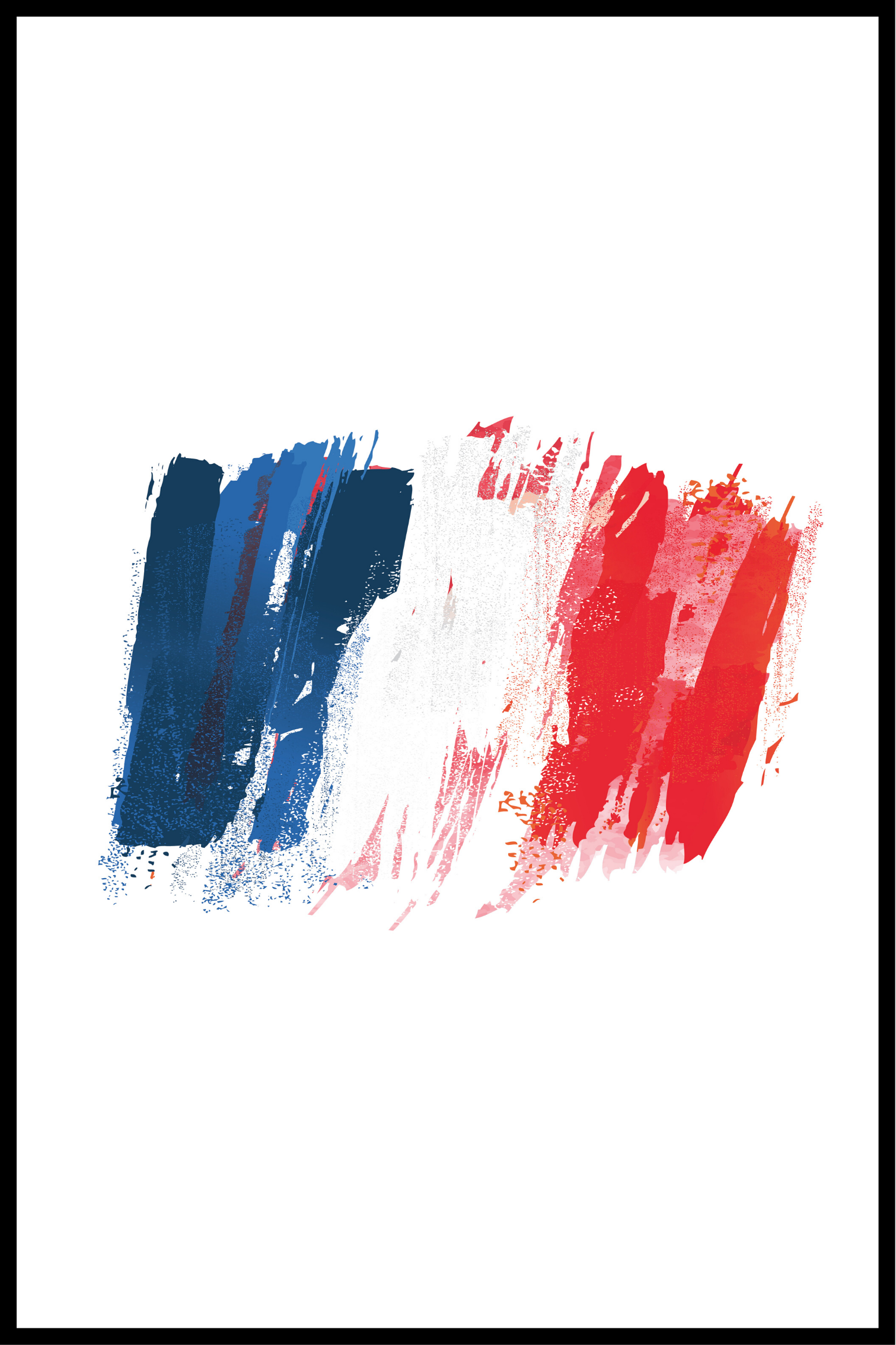 Billede af Fransk flag plakat - 21x30 cm