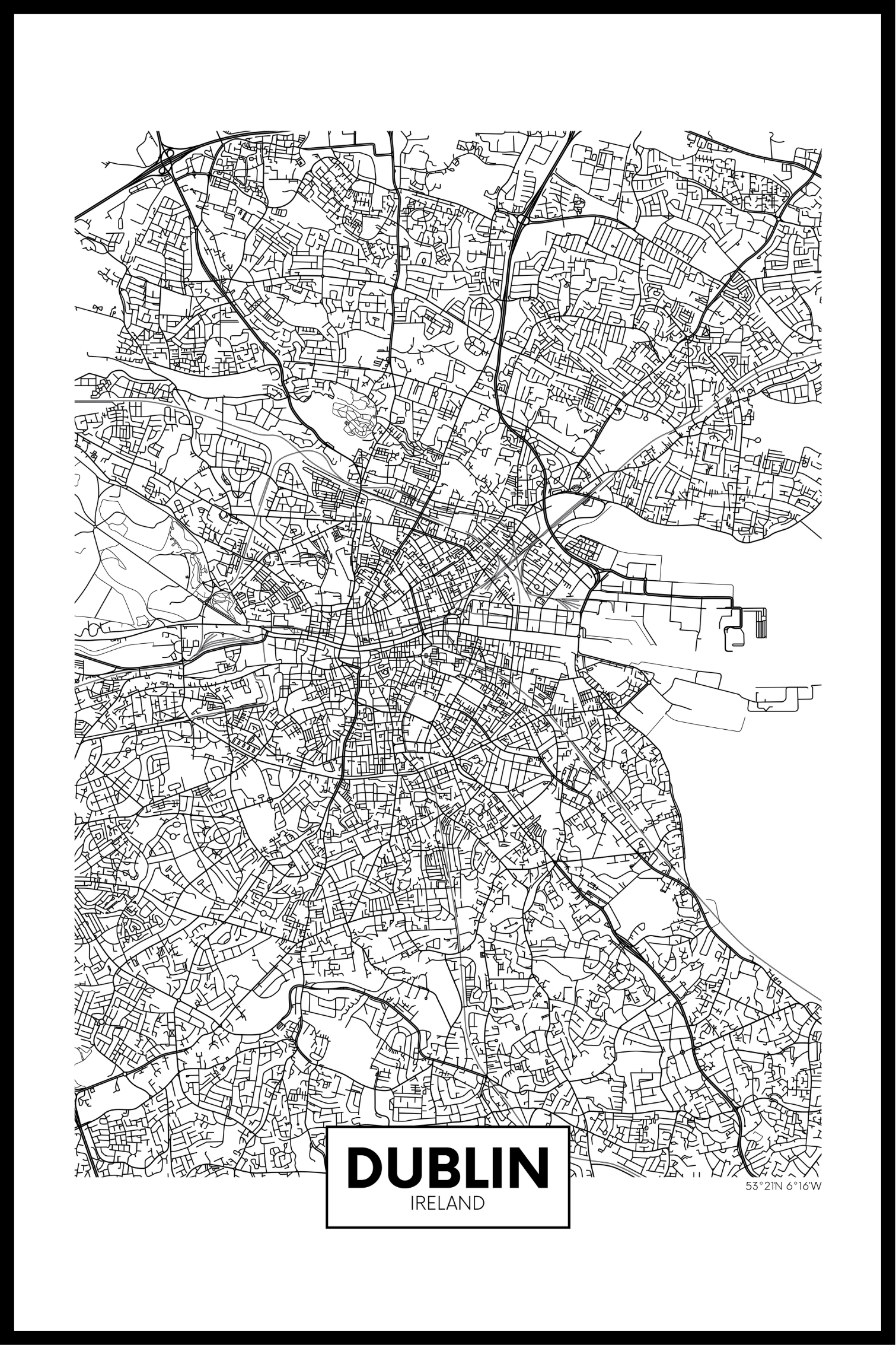 Billede af Dublin Plakat - 21x30 cm