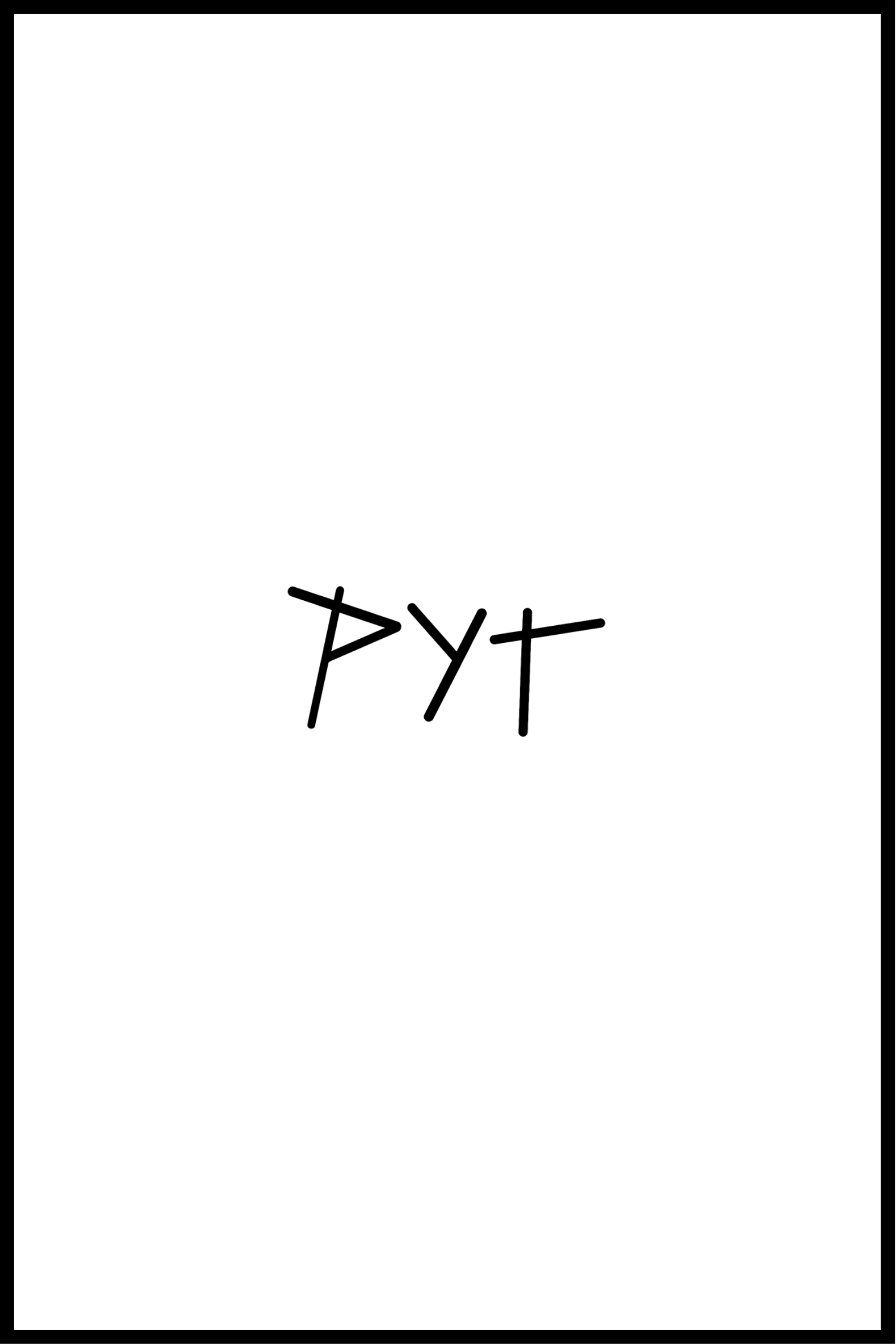 Billede af Pyt-hvid plakat - 50x70 cm