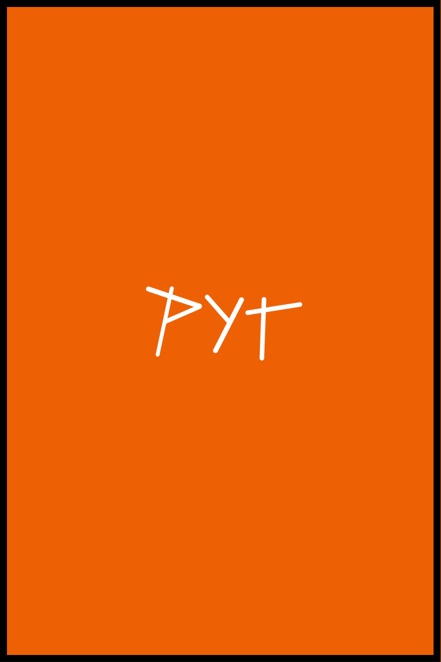 Billede af pyt-orange plakat - 50x70 cm