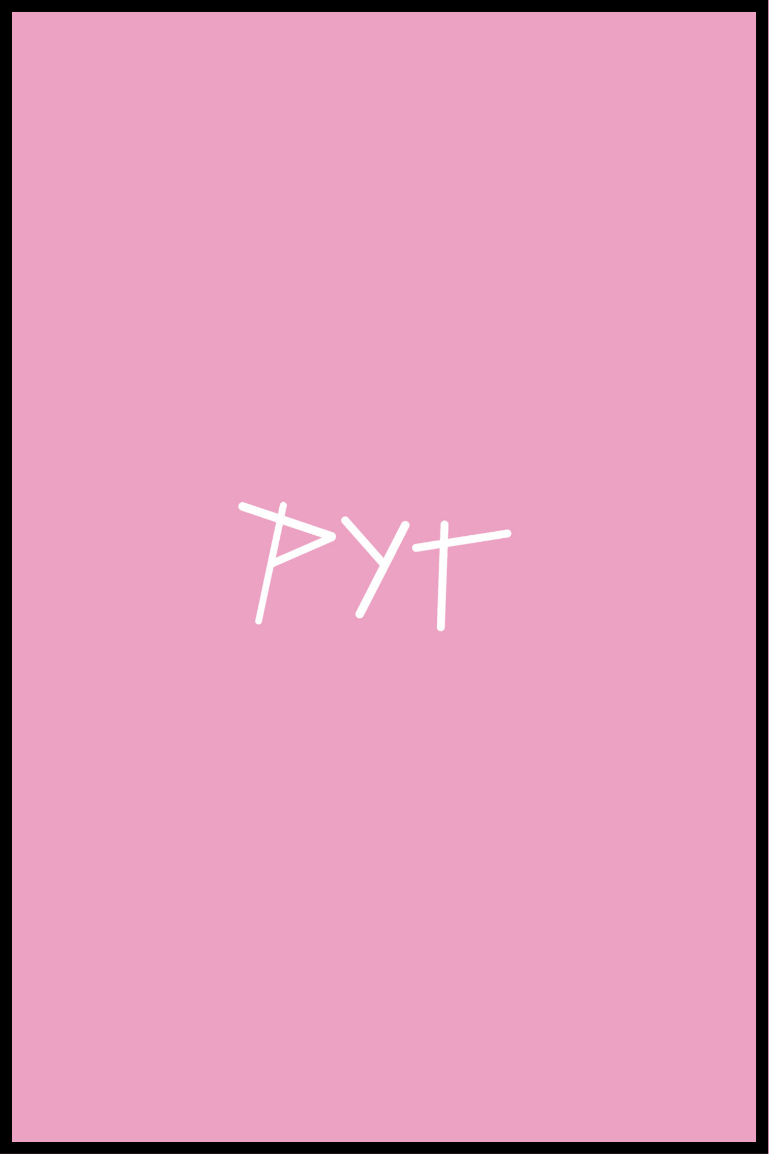 Billede af pyt-pink plakat - 50x70 cm