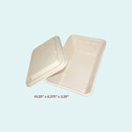 Sugarcane Party Size Rectangle Meal Box w/ Lid 2500ml