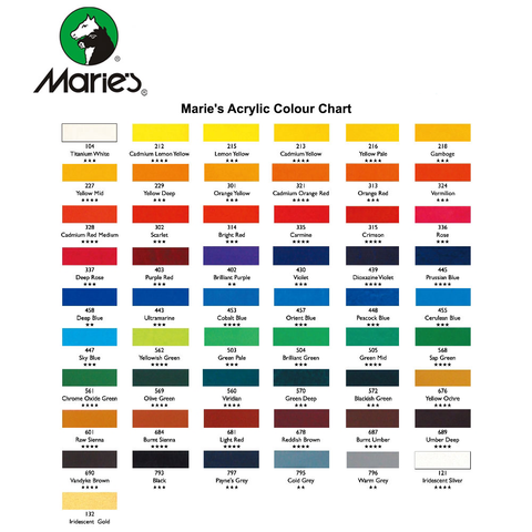Marie&#39;s Acrylic Colours - Tube | Acrylic Paint Colours | Canvas Account