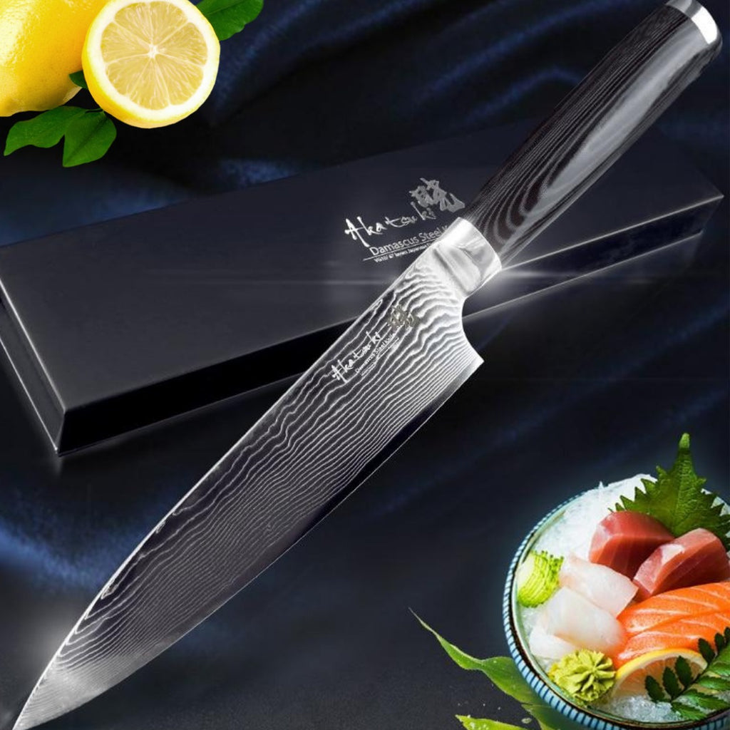 XITUO Stainless Steel Chef Knife 1-10PCS knife Japanese Kiritsuke Santoku  Knife Laser Damascus Pattern Cleaver Kitchen Knife Hot