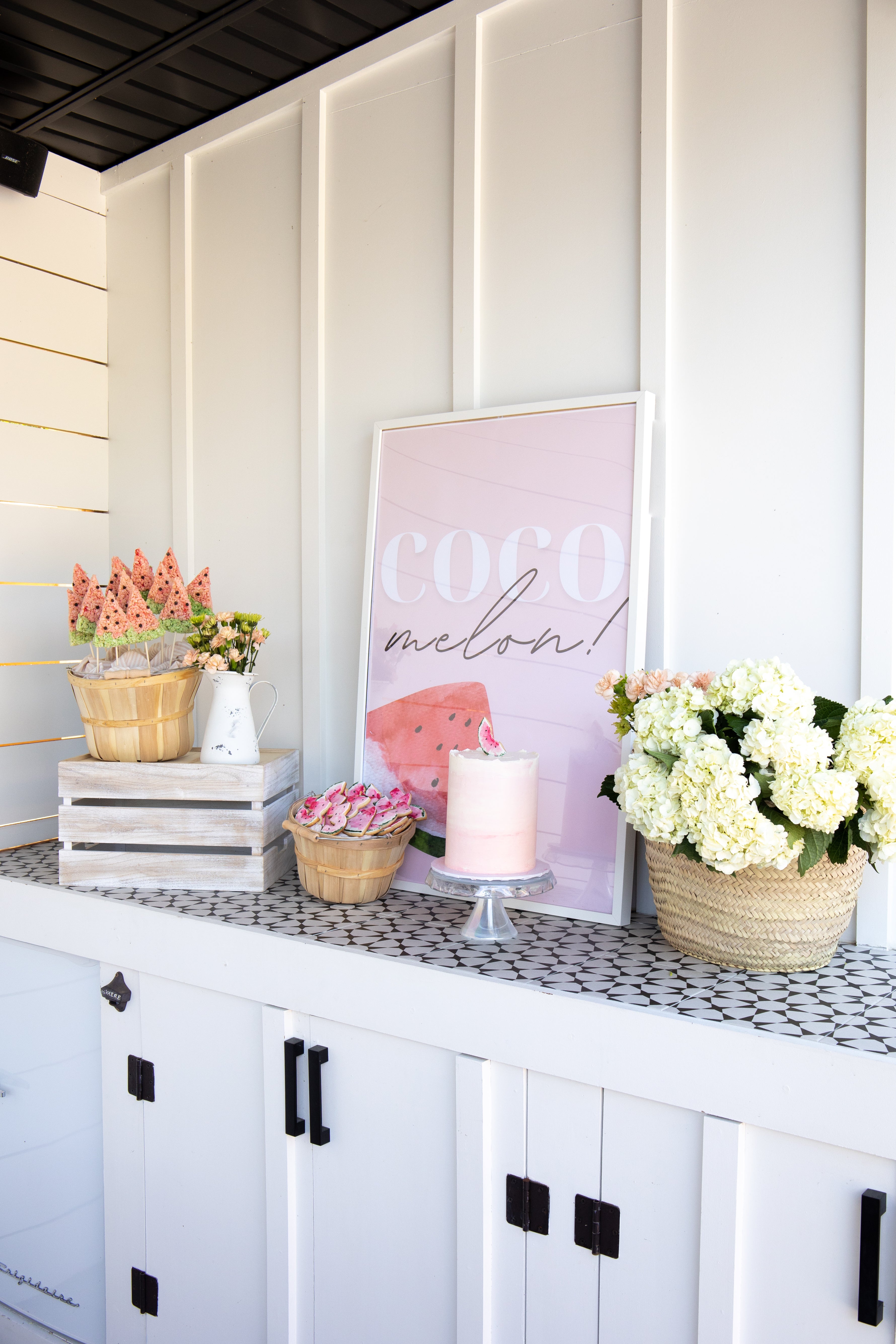 Watermelon themed sweet table