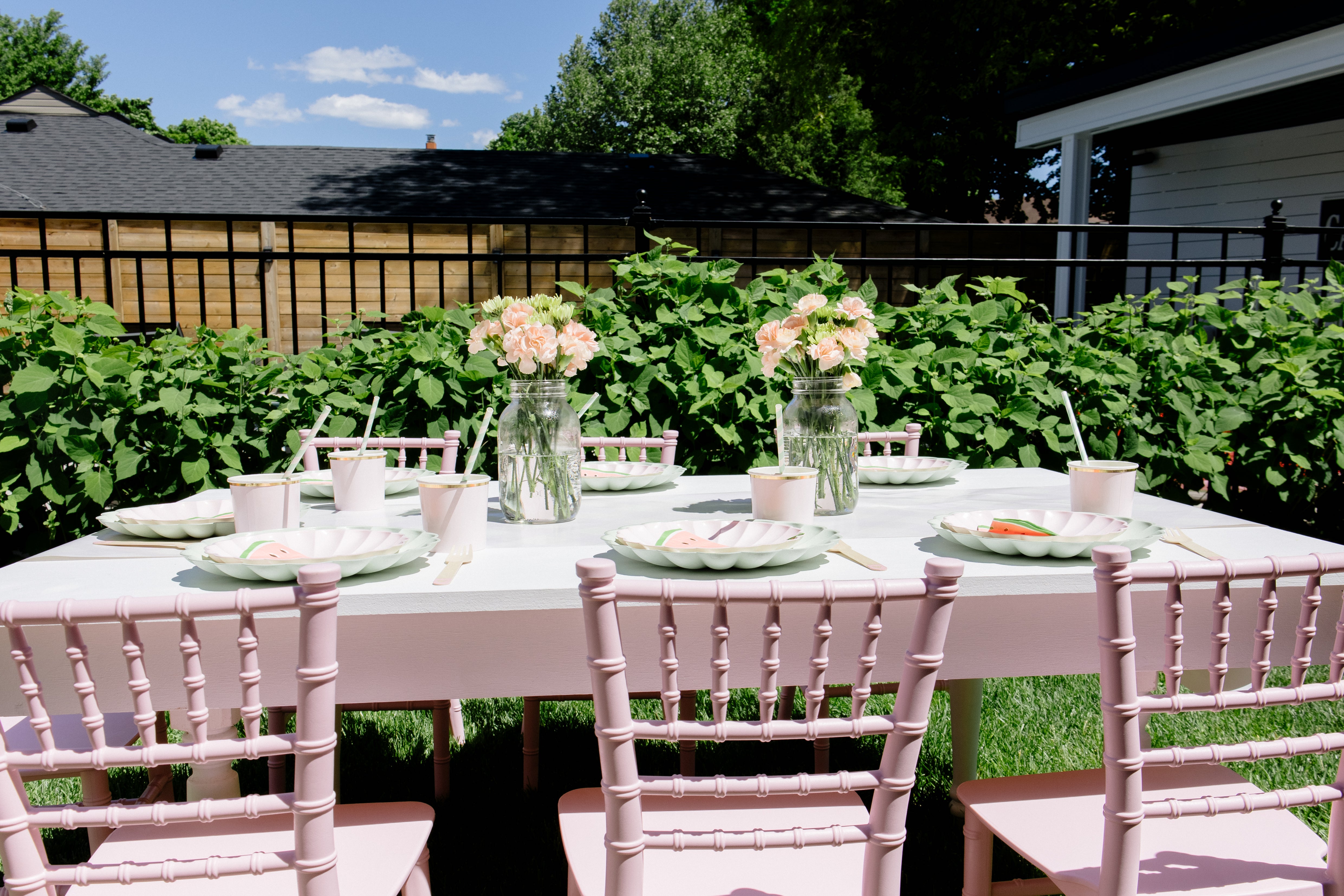 kids pink chiavari chairs