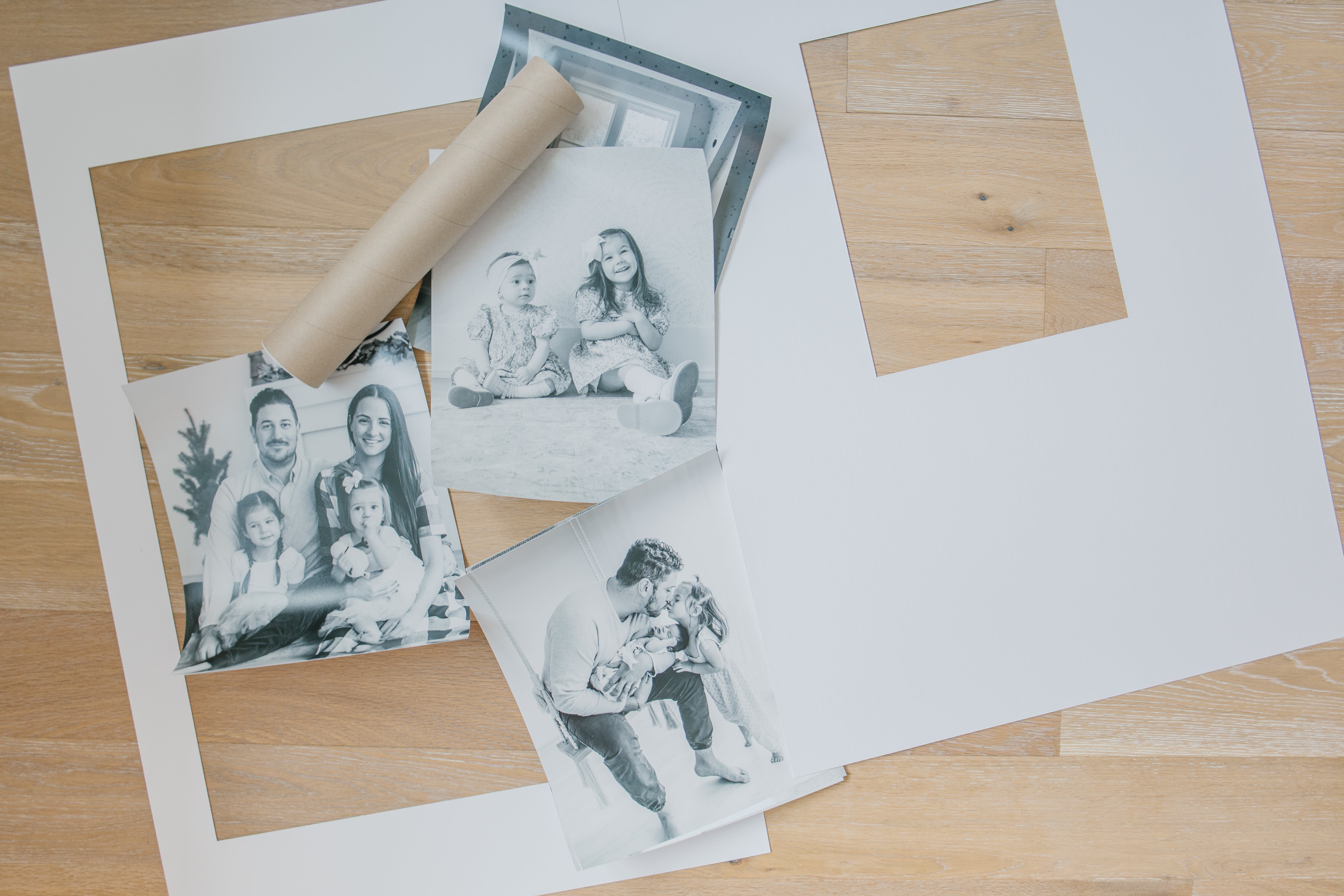 custom mat board and family photos