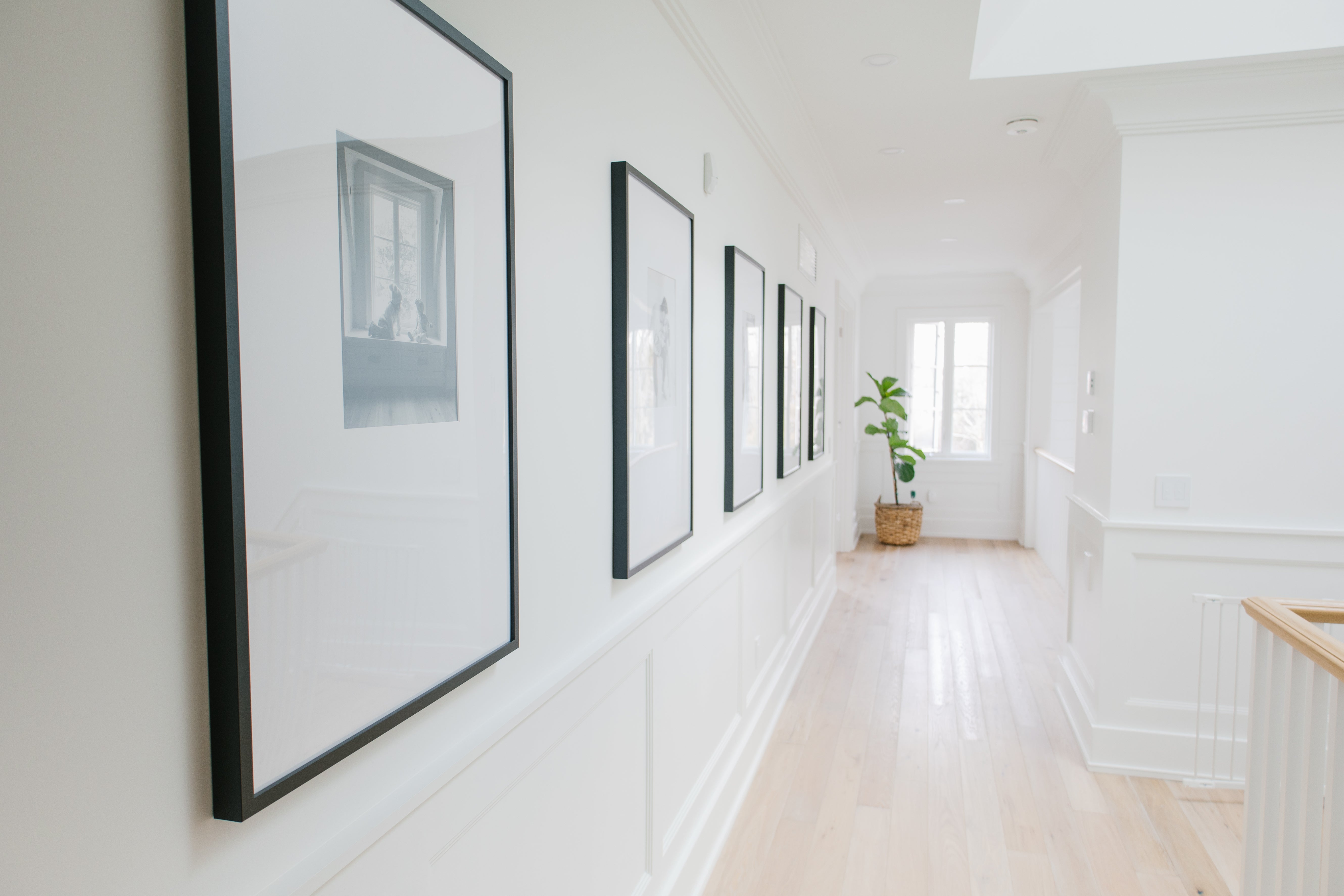 gallery wall with custom diy matting