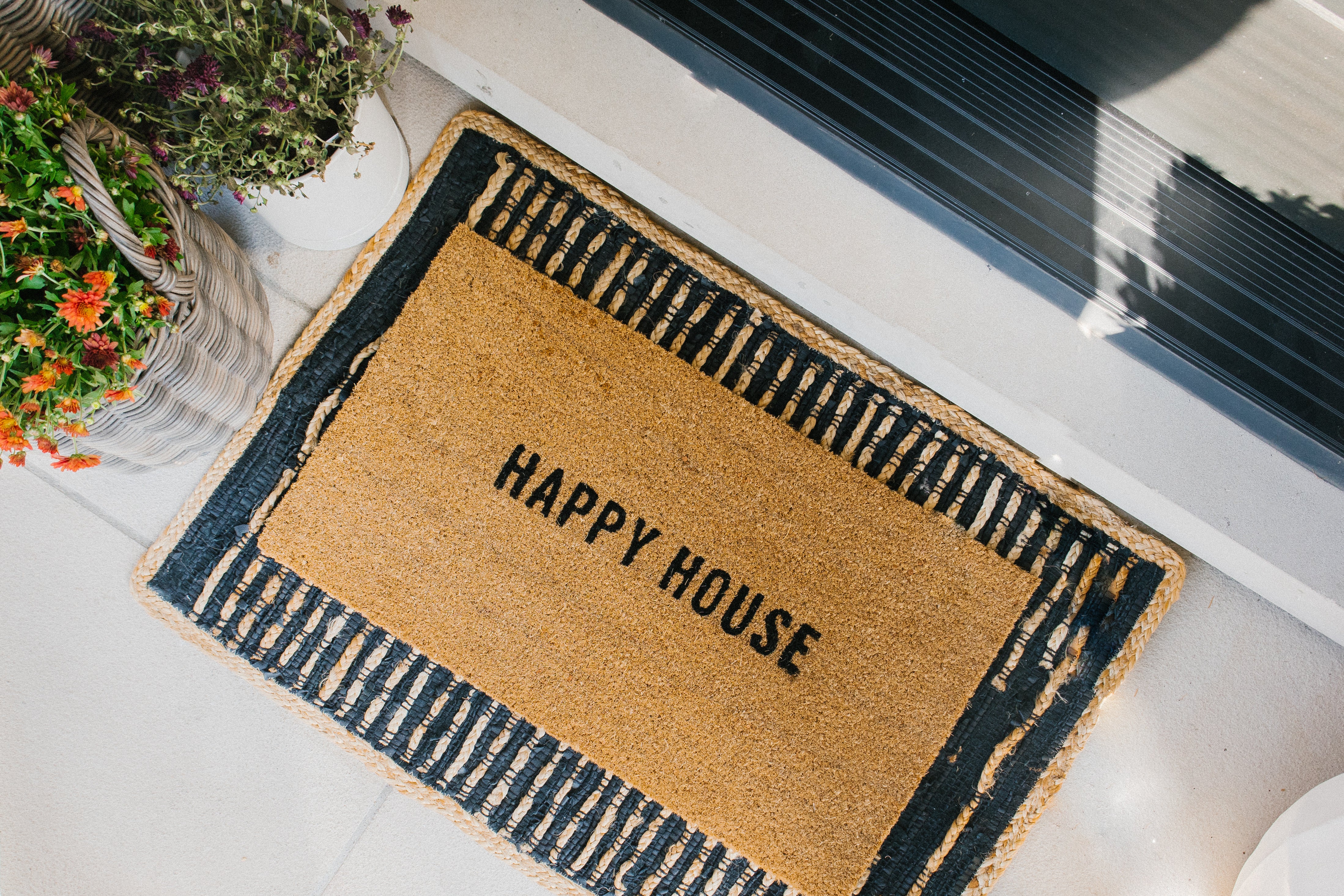 happy house door mat