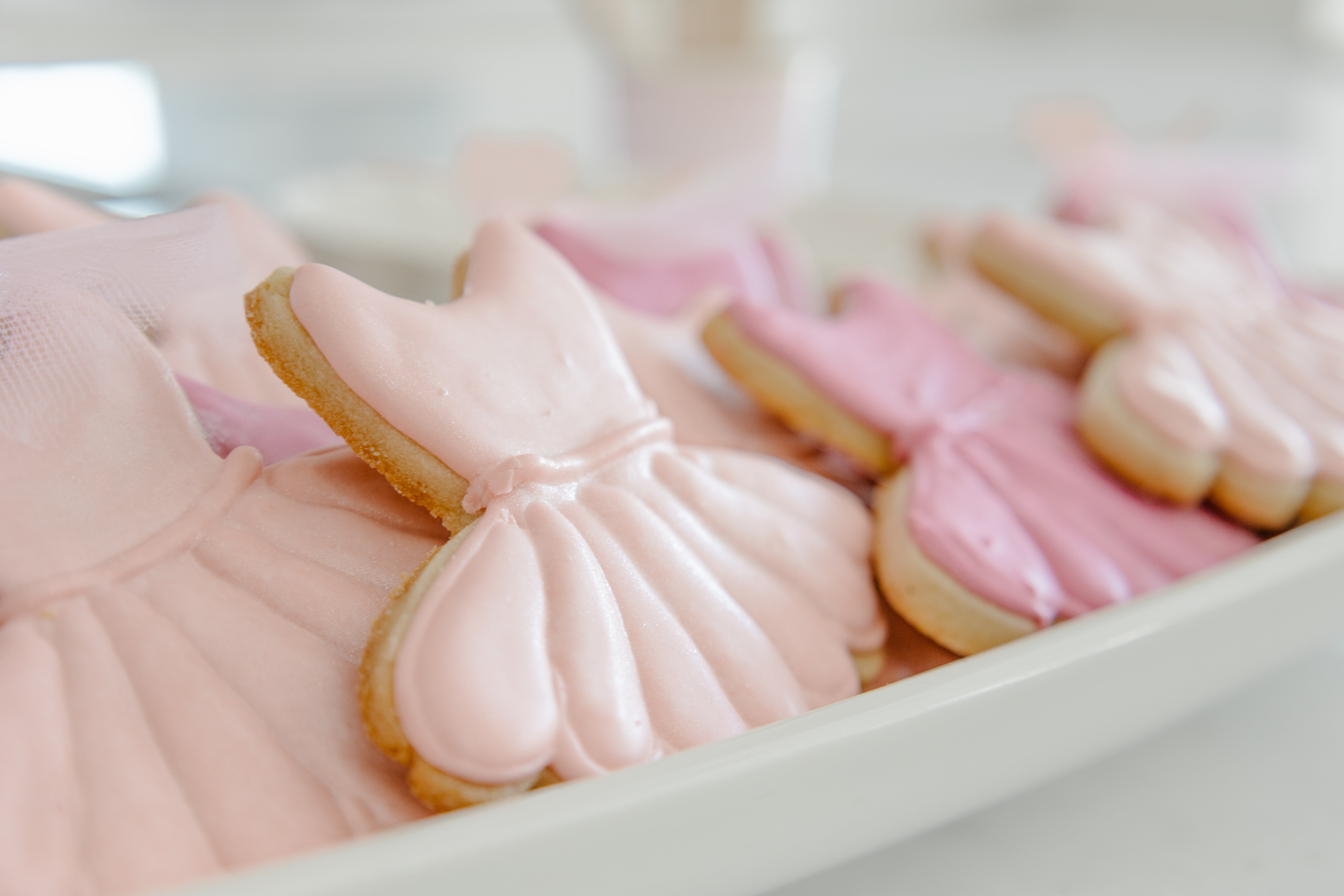 Pink ballerina tutu cookies