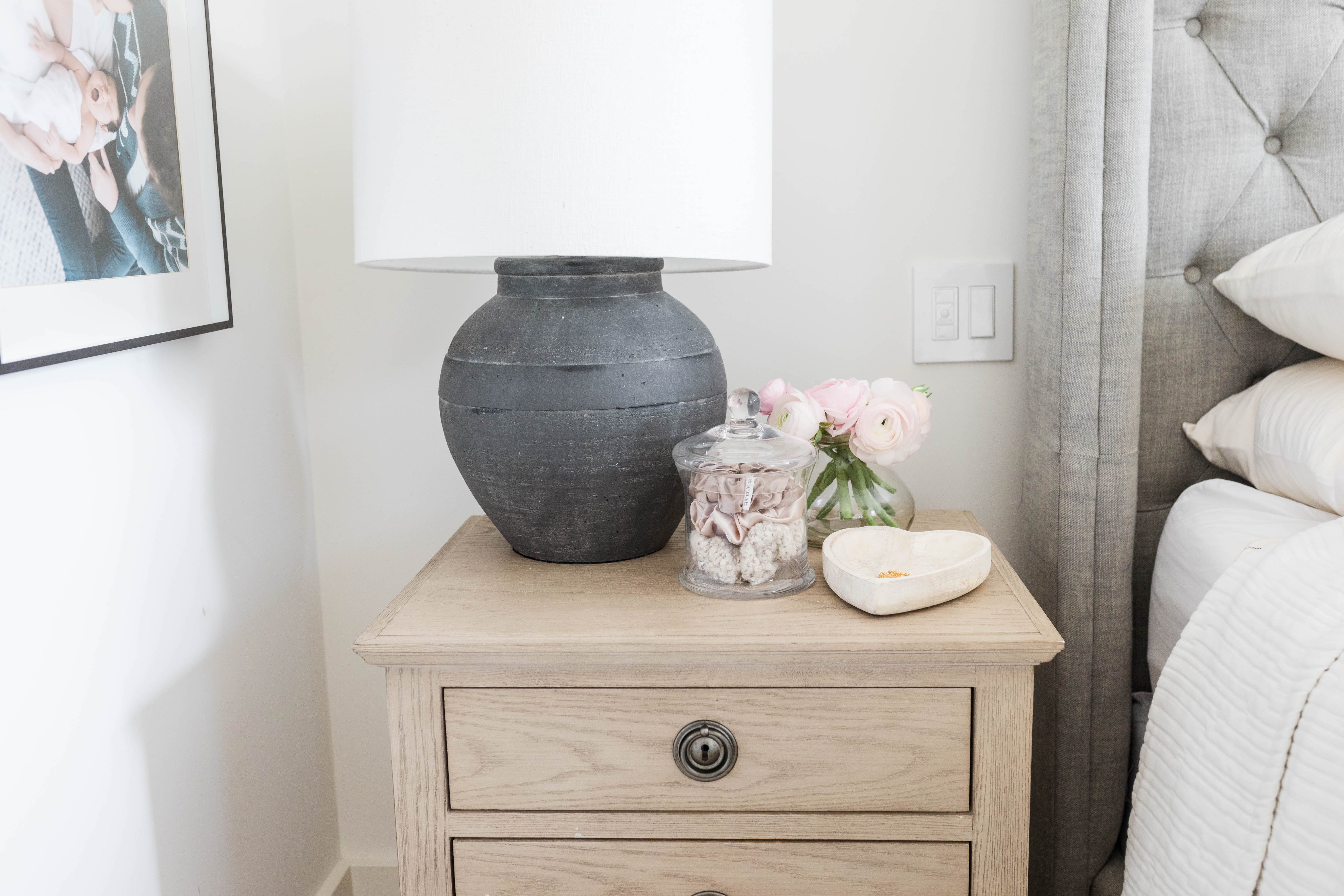 bedside table styling