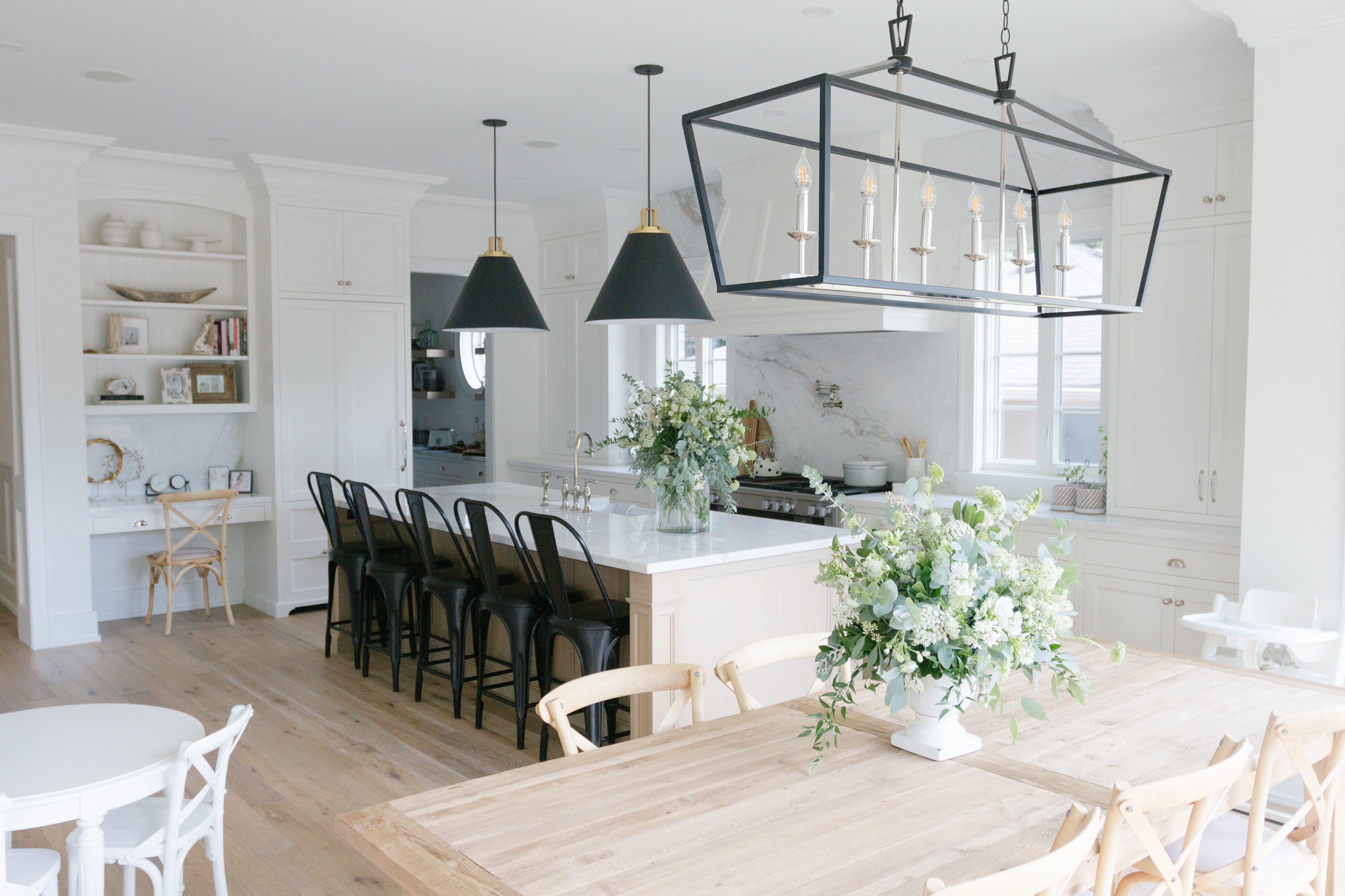 WHITE AND WHITE OAK KITCHEN