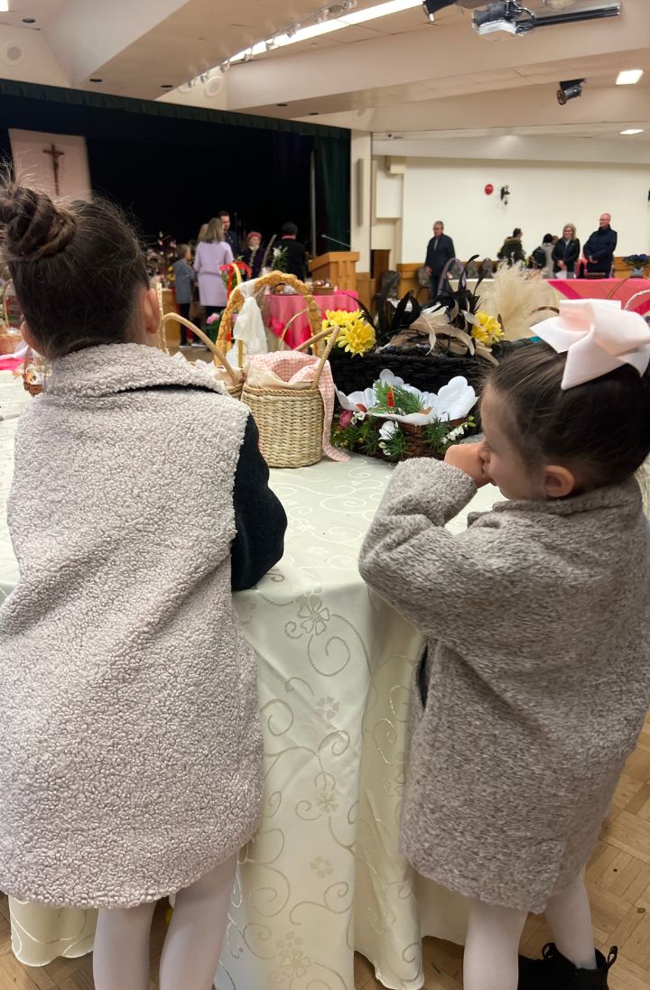 My daughters with their Easter basket TKL