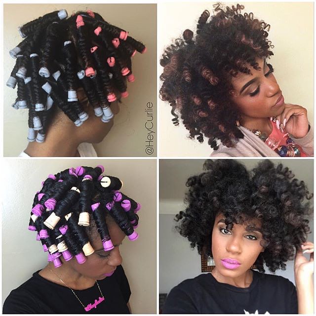 Natural Hairstyles| Perm Rod Set On Dry Natural Hair by HeyCurlie ...