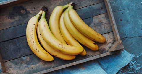 A tray of bananas