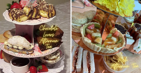 Chocolate Lovers Afternoon Tea & Posh Afternoon Tea with prosecco