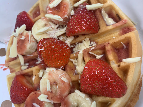 Banana & Strawberry Waffle