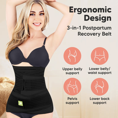 Revive 3-in-1 Postpartum Recovery Support Belt, Midnight Black - KeaBabies  Maternity Shop