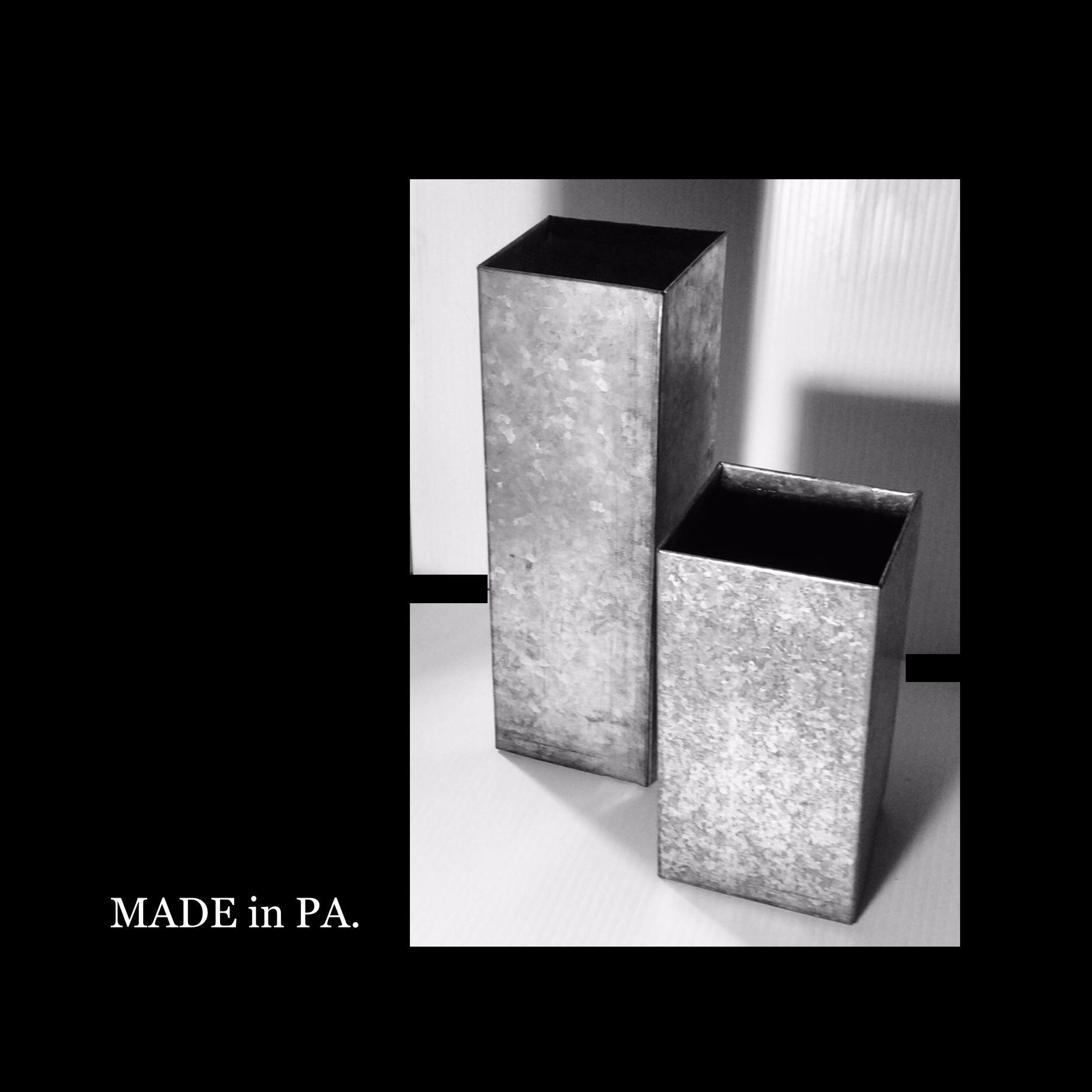 GALVANIZED open ended CUBES….risers, storage, decor…