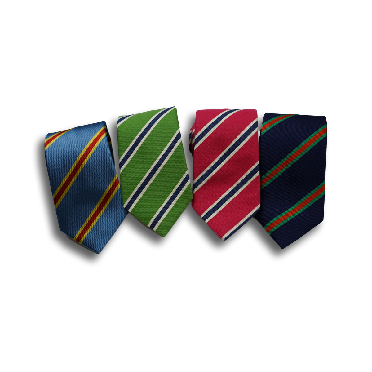 Navy and Kelly Green/Orange Reppe Stripe Tie | Men's Ties | The Andover ...
