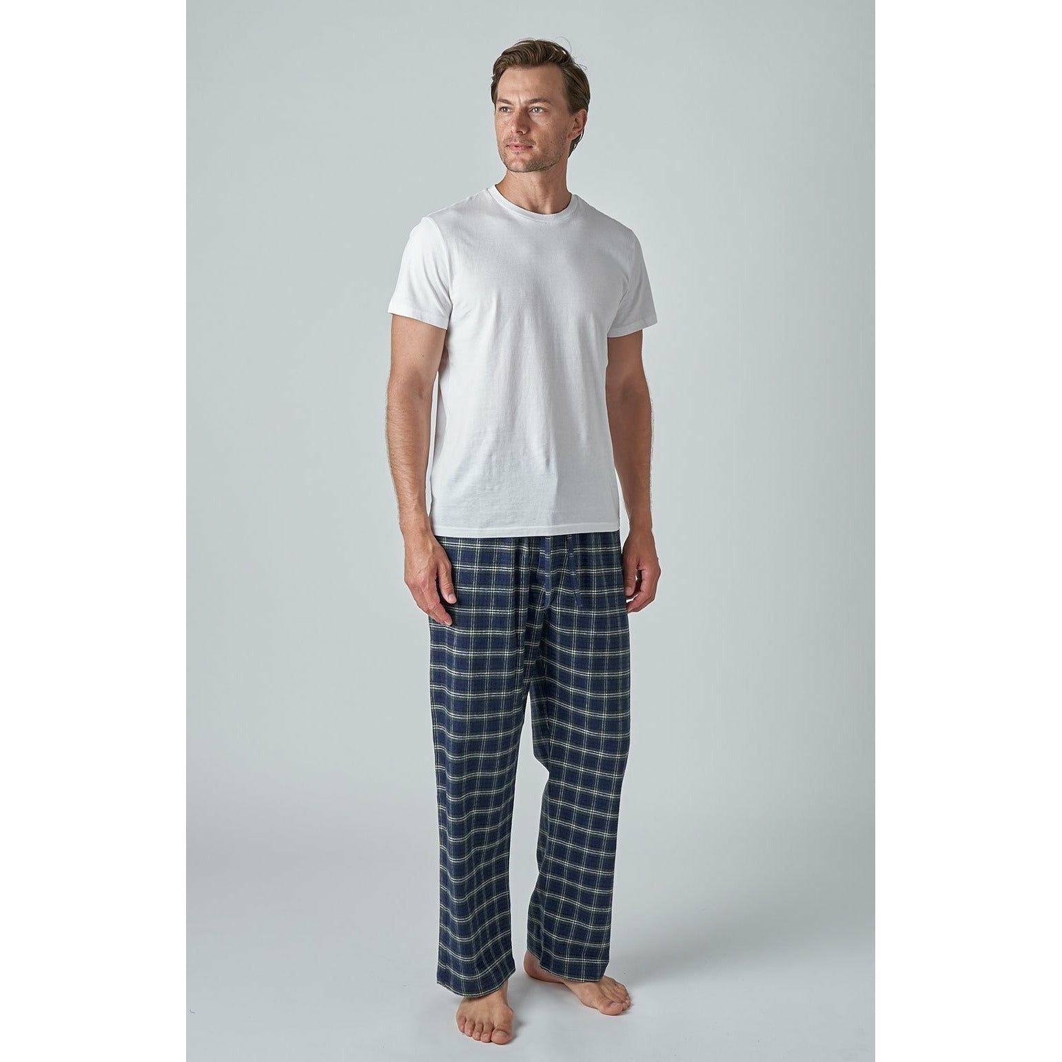 Men’s Brushed Cotton Pyjama Bottoms | Bonsoir of London | The Andover Shop