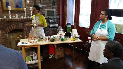 Raw Chard Soup Demo at Namaskar