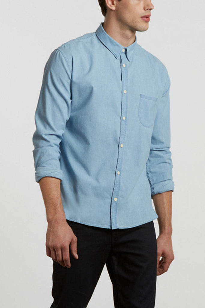Crafted One Pocket Shirt Chambray 