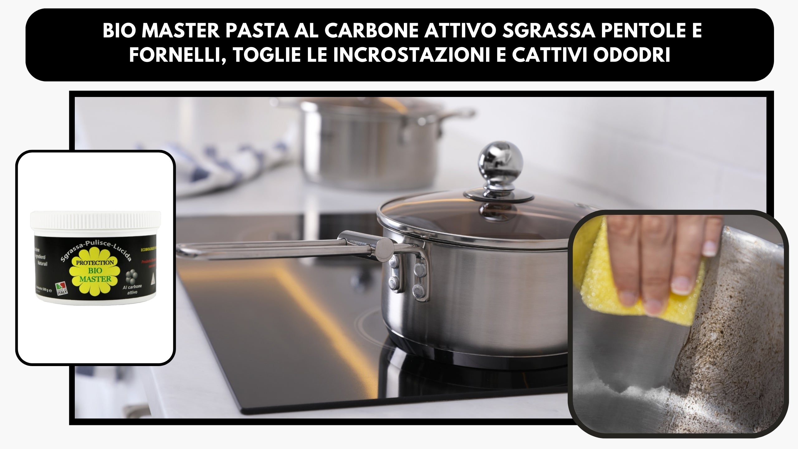 Bio Master Pasta Protettiva Al Carbone - Sapone Detergente - Turboline