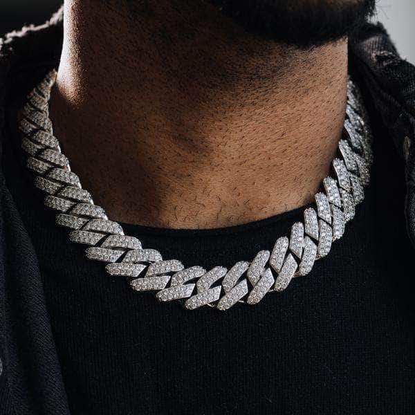 Diamond Prong Cuban Link Choker (12mm 