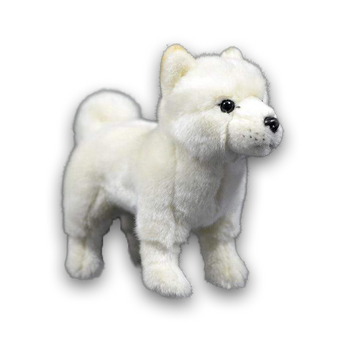 peluche loup blanc