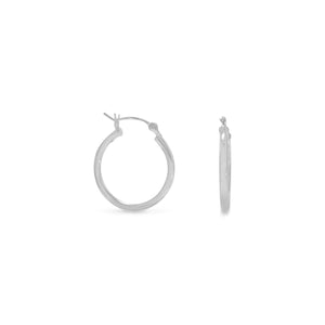 2mm x 20mm Hoop Earrings with Click