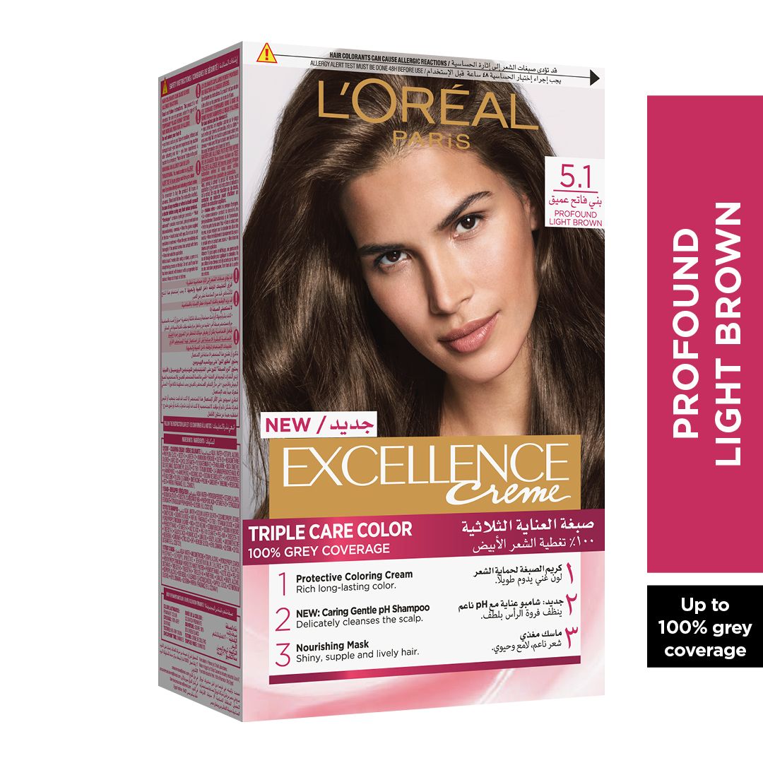 L'Oreal Paris Excellence Hair Color Profound Light Brown 5.1 – Babe Theory