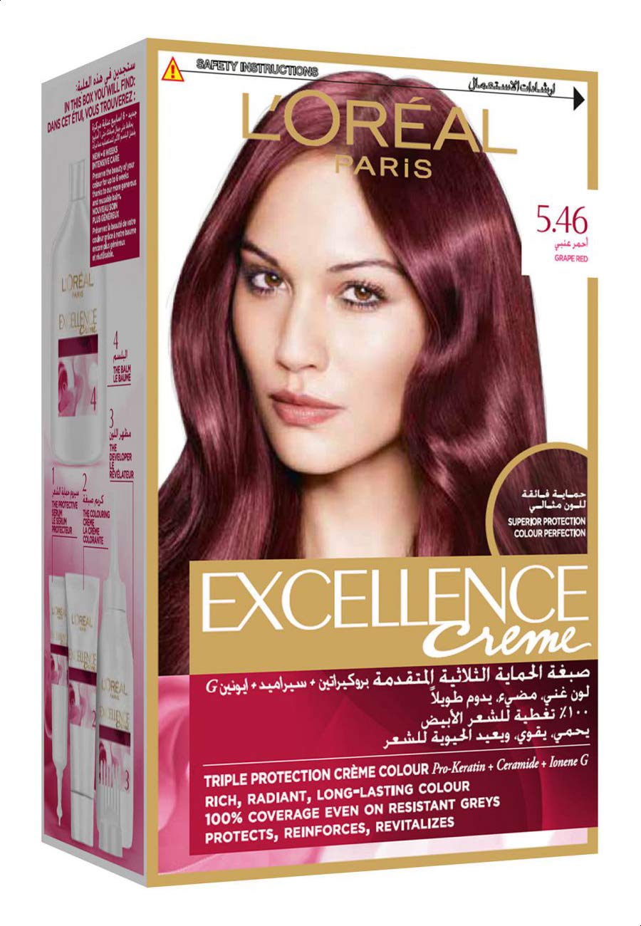 L'oreal Paris Excellence Creme 5.46 Grape Red Hair Color – Babe Theory