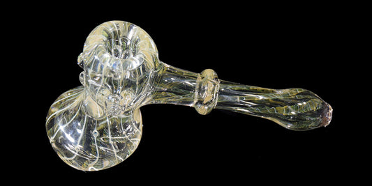 Glass Pipe - Hammer, Gold And Silver Fuming, 5.0 • American Made