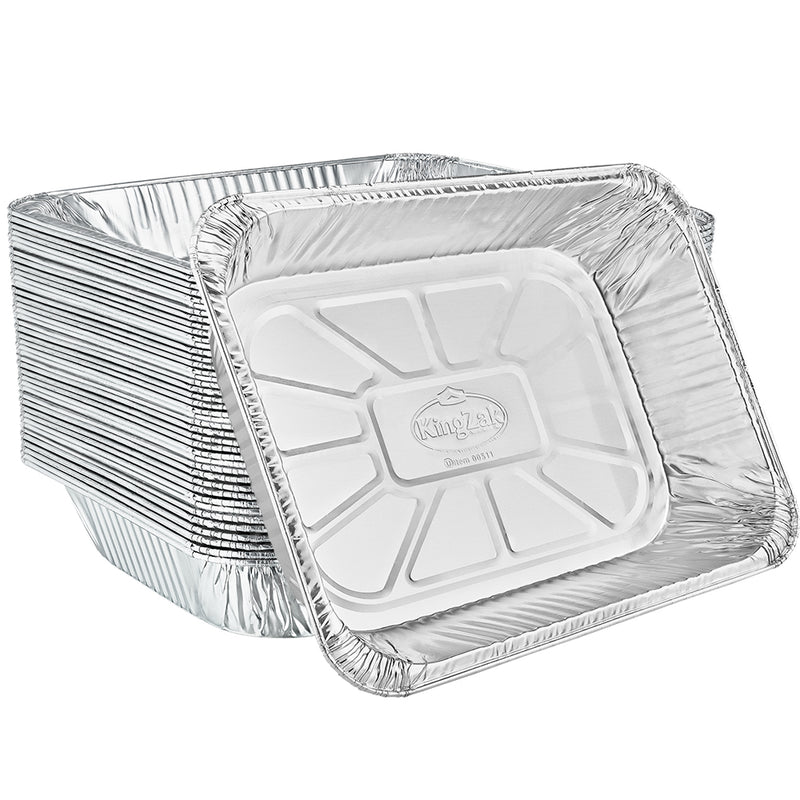 Heavy Duty Aluminum Foil Large Oval Baking Pan 10.63 L X 5.25