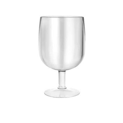 Clear Premium Plastic 9oz Short-Stem Wine Goblet, King Zak
