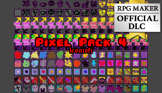 New DLC, Boss and Minions, Magic Runes Pixel Icons, Pixelart