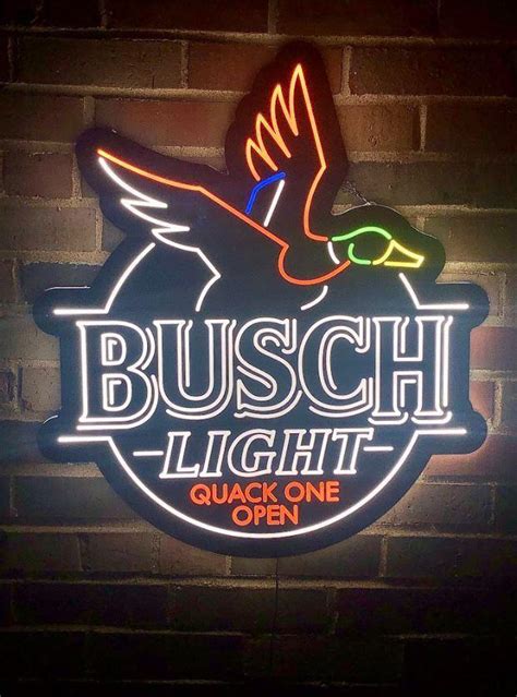 busch light up sign