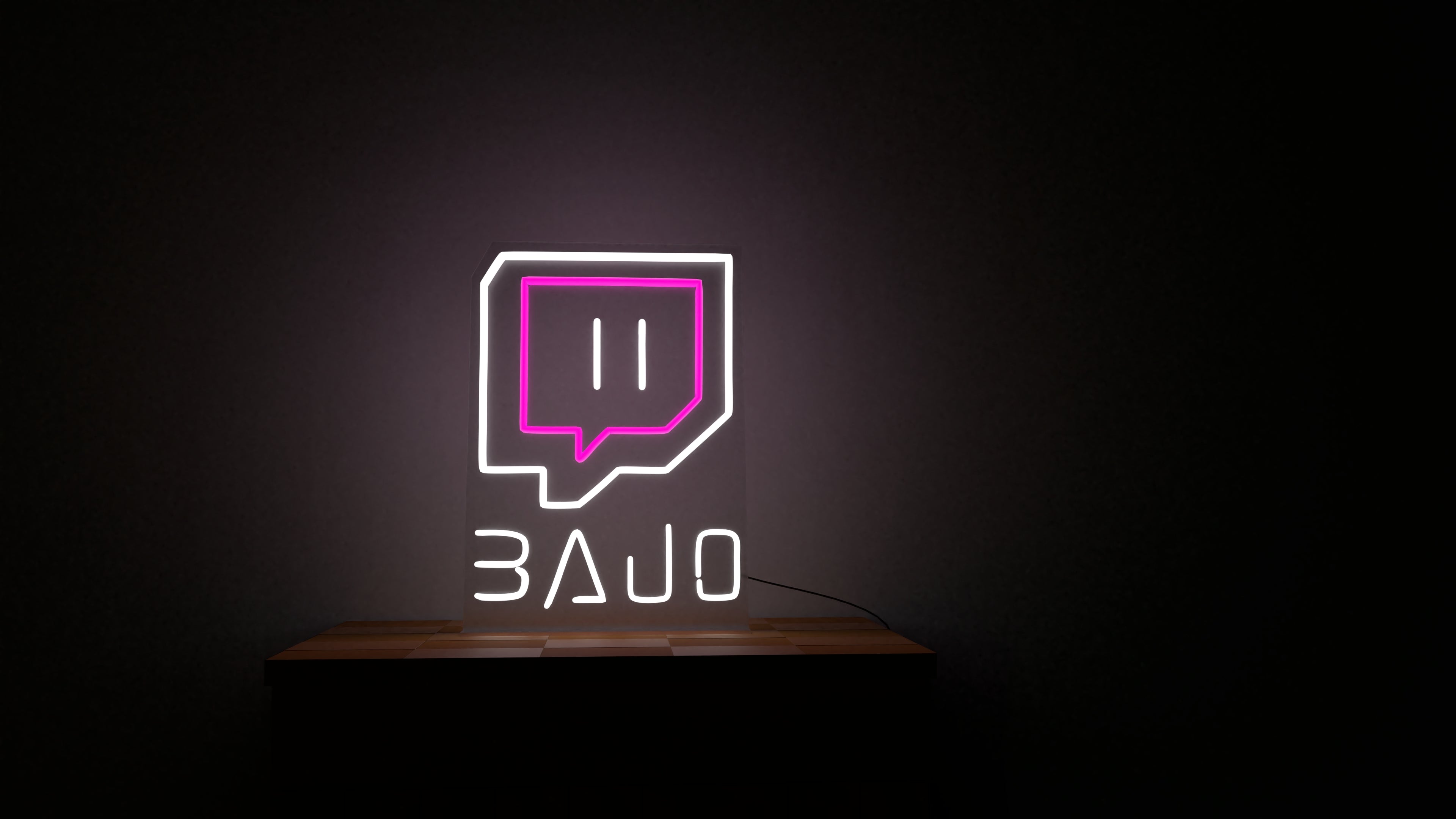 bajo twitch neon sign