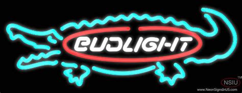 Bar and Pub Bud Light Alligator Neon Sign - Tops R Us