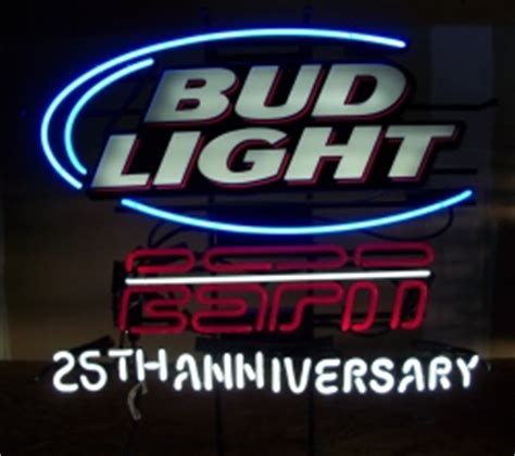 Bud Light ESPN 25e anniversaire Néon Sign