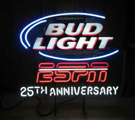 Bud Light ESPN 25e anniversaire Néon Sign