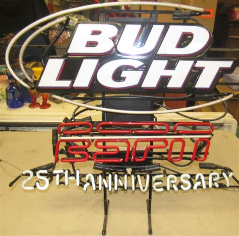 Signe de néon Bud Light pour le 25e anniversaire