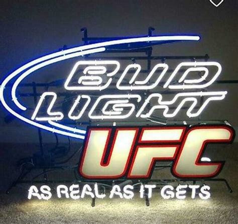 Signe de néon de Bud Light, signe UFC Bud Light, Bud Light Bvb