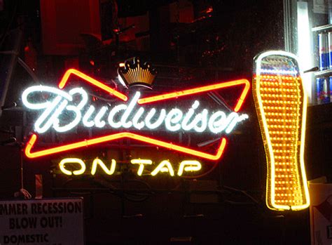 Budweiser on Tap Neon Sign for bar