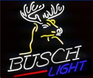 Bar and Pub Busch Light Neon Sign Quack One Open