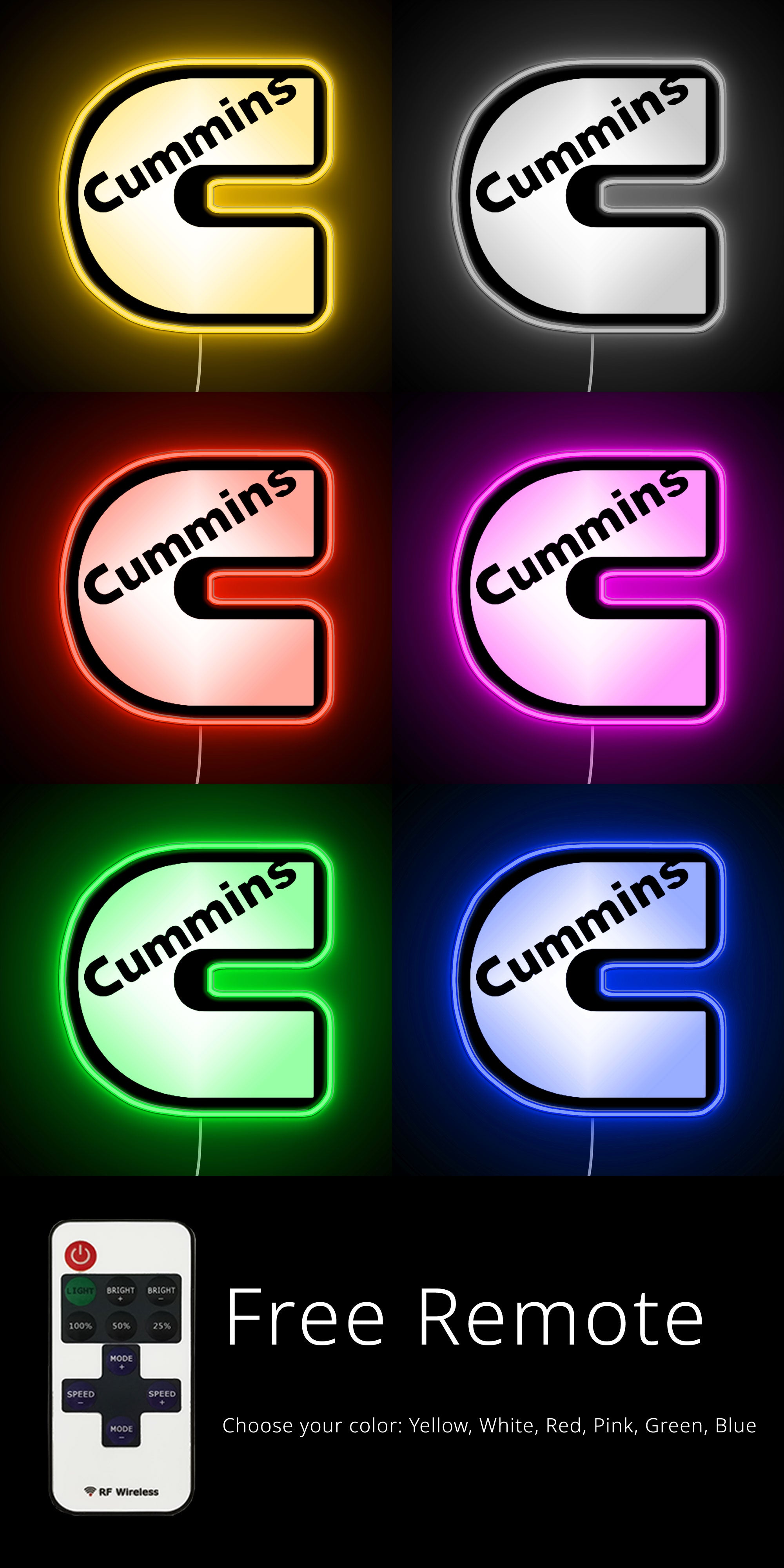 Cummins neon signs