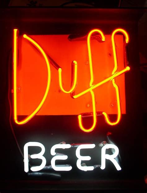 Signe de néon de bière Duff