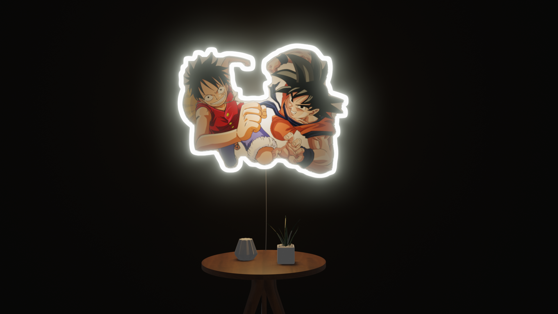 Dragon Ball Z LED signe, signe de mur de dragon z, signe mural de dragon, décor mural de dragon, boule dragon z lumières, lampe de ballon de dragon, boule de dragon z faite de néon